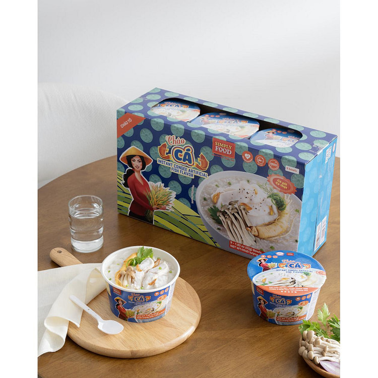 Simply Food 鱼粥碗 1.83盎司9 包