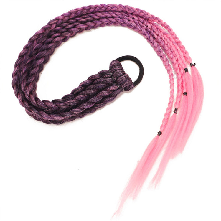 Color gradient braided hair