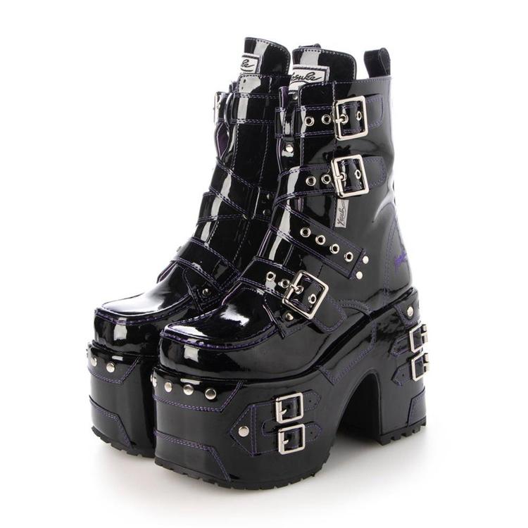 Get Yosuke Platform Boots BL/PU 24.5cm Delivered | Weee! Asian Market