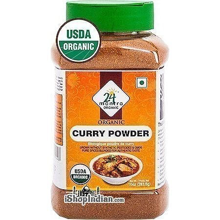 24 Mantra Organic Curry Powder - 10 Oz Jar 10 盎司