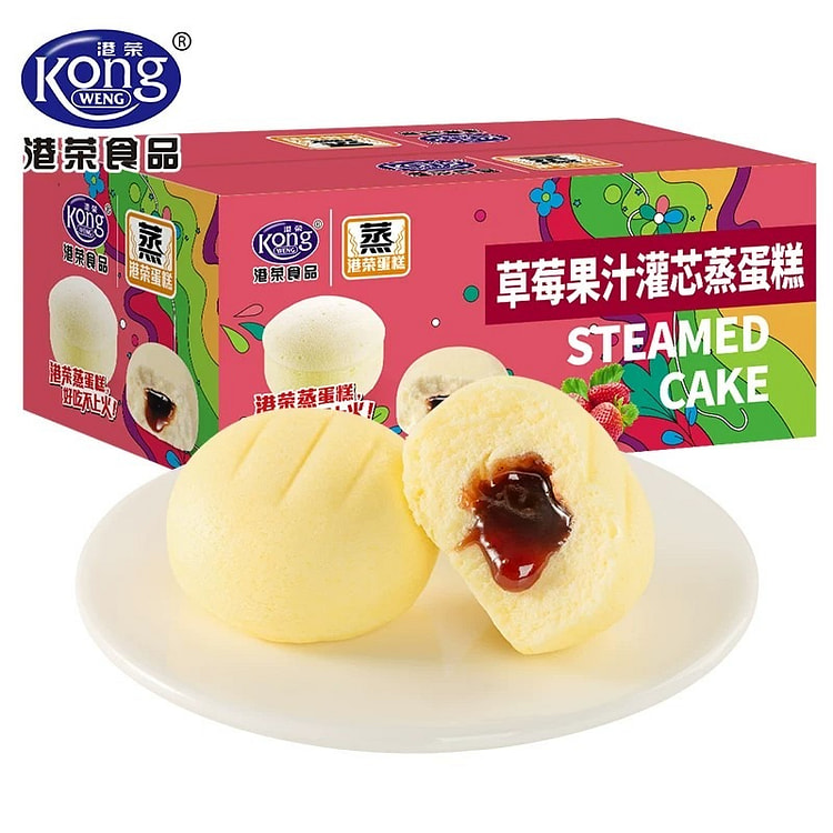 Gangrong Strawberry Sandwich Cake Breakfast Snack 480 g