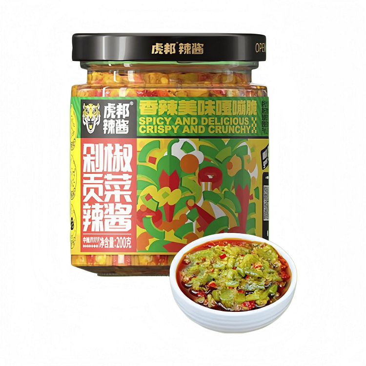 虎邦 剁椒贡菜辣酱香辣小龙虾辣酱 200g*1瓶 200 克