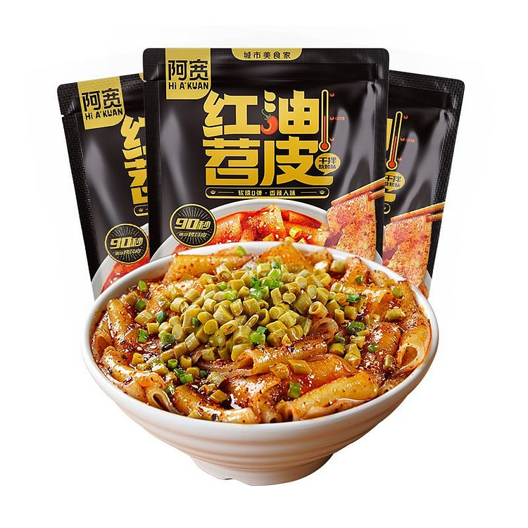 阿宽红油苕皮烧烤味红薯宽粉皮网红速食210g 210 克