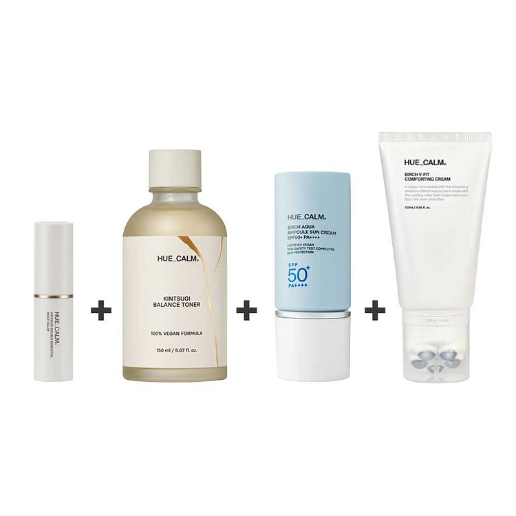 Hue Calm Before MakeUp Set (Toner, Cream, Sun cream, Multi balm)