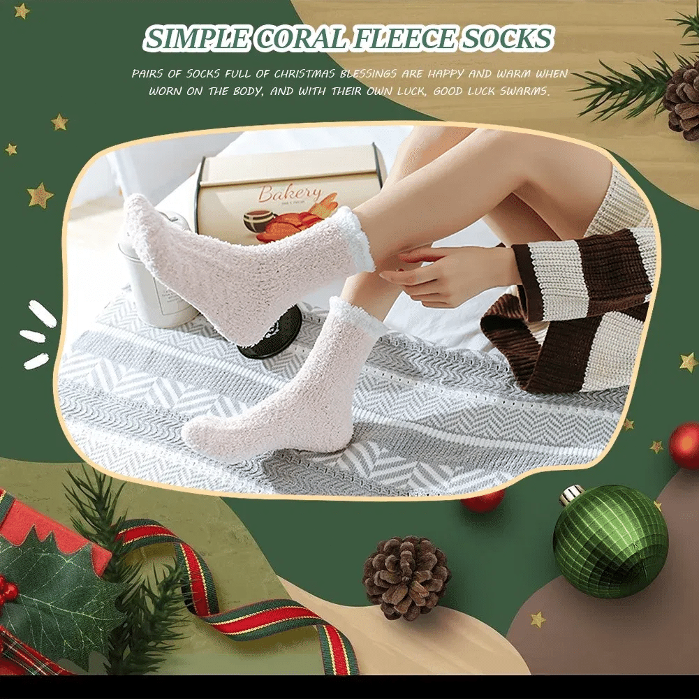 7 Pairs Fuzzy Socks for Women Cozy Fluffy Winter Slipper Warm Socks 1 bunch