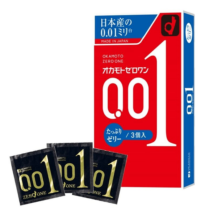 OKAMOTO冈本 001 避孕套 啫喱款 3个装 1 盒
