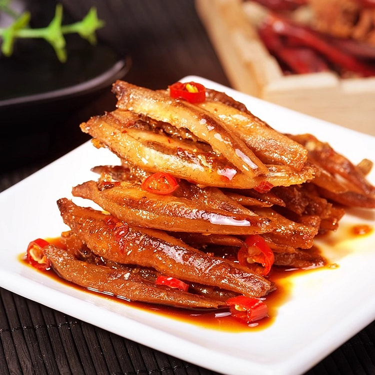 贤哥 鱼仔香辣鱼干 即食办公室休闲食品10g*8包