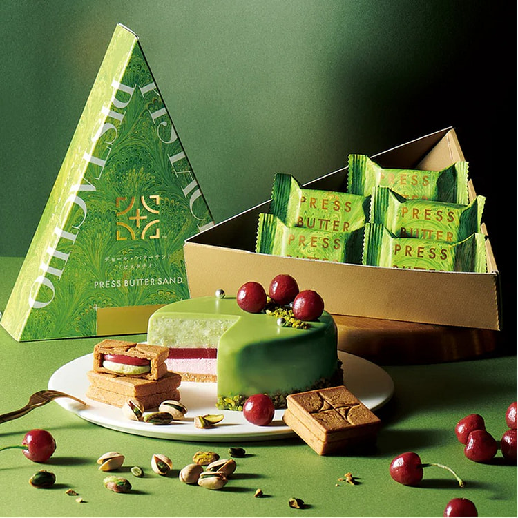 PRESS BUTTER SAND Pistachio Sandwich Cookies 5pcs