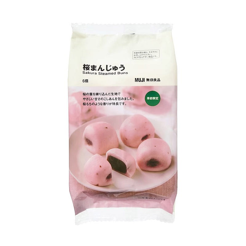MUJI 无印良品 樱花限定 红豆麻糬 6枚入 1 份