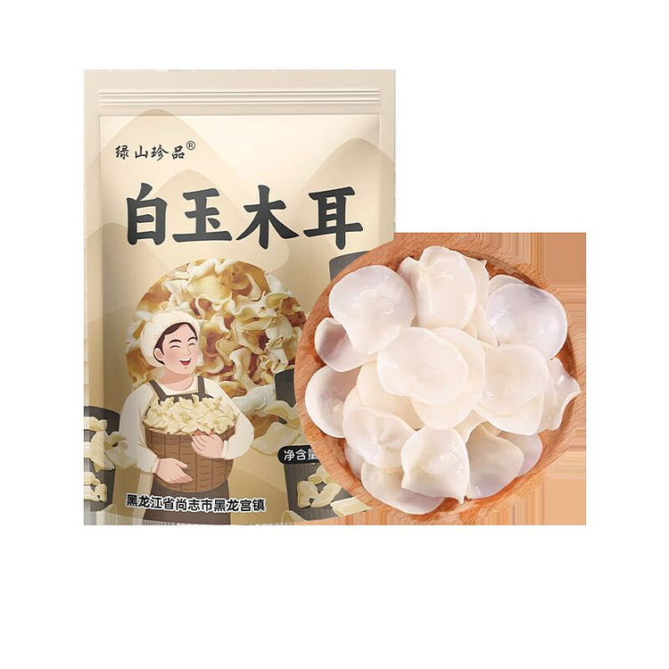 绿山珍品 白玉木耳辣椒炒肉东北木耳 100g*1袋