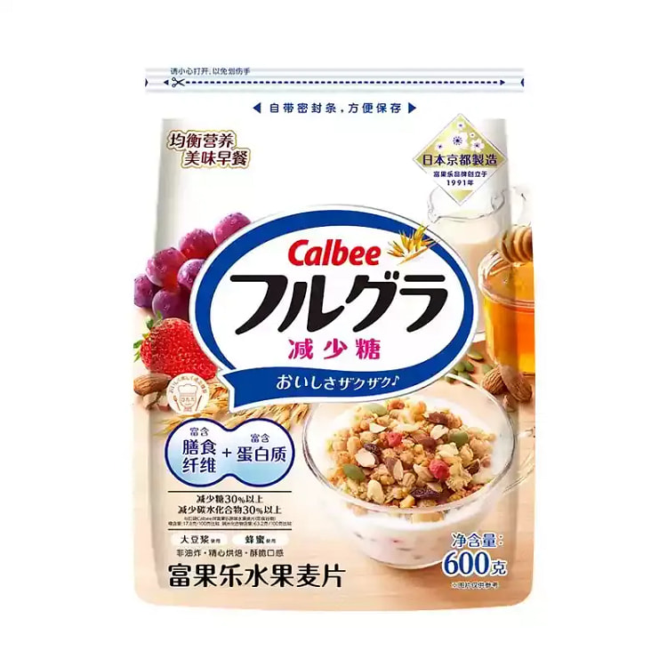 日本卡乐比水果坚果燕麦片冲饮营养早餐600g减糖味