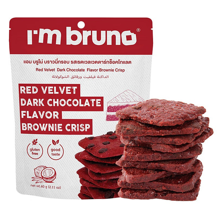 I'm bruno Red Velvet Dark Chocolate Brownie Crisps 60 g