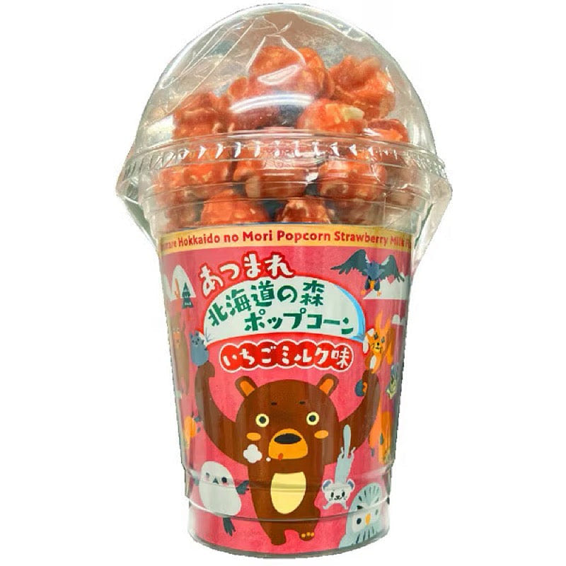 PLUS One Hokkaido Strawberry Milk Popcorn 80g 1 each