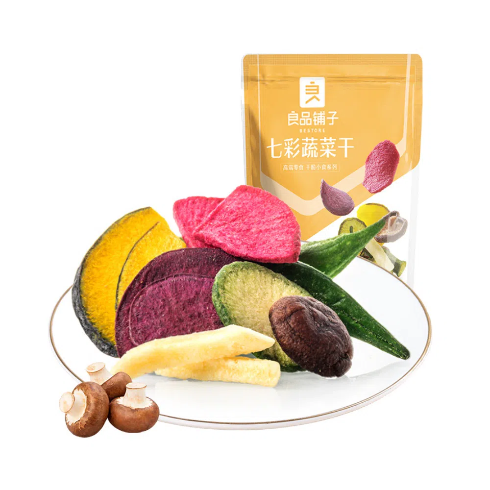 BESTORE Colorful Dried Vegetables, Okra Crisps and Other Mixed Fruit and Vegetable Crisps 50g*1 pack 50 g