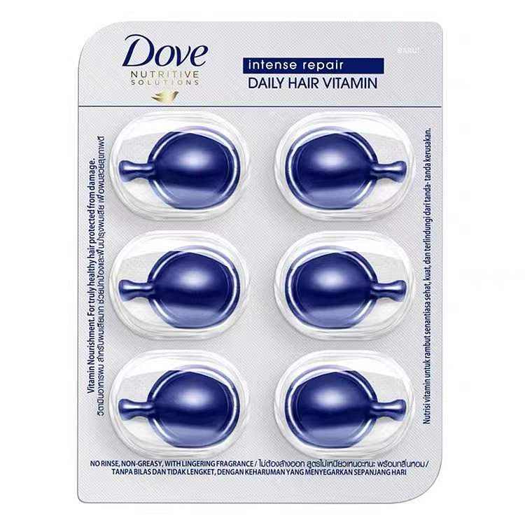 泰国多芬Dove护发精油蓝色胶囊一板 6粒