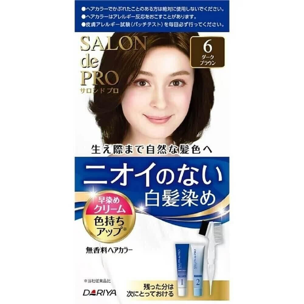 Dariya Salon De Pro Hair Color, Non Smell #6 5.4 オンス