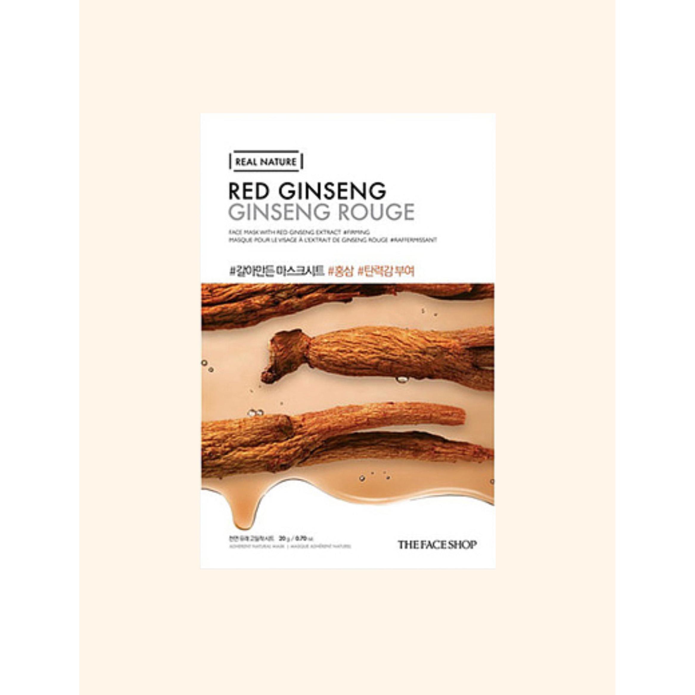 Real Nature Face Mask Sheet Red Ginseng 1 개