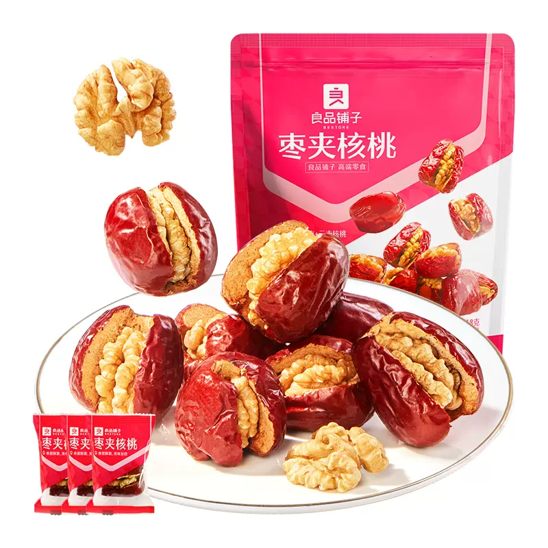 良品铺子红枣夹核桃118g大枣免洗枣休闲食品- Weee!