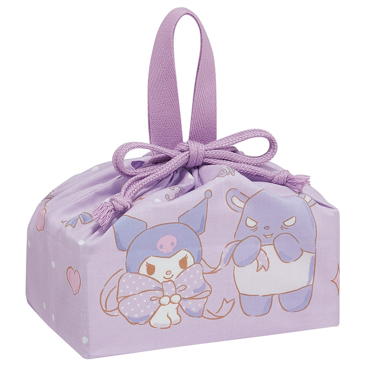 Skater Kuromi Drawstring Lunch Bag for Kids