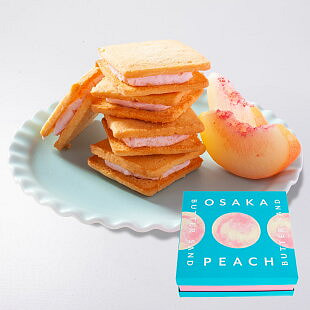 博多 风美庵 大阪桃子 黄油夹心饼干 8块 1 份