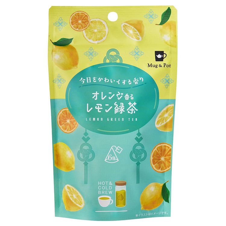 Mug&Pot Orange Lemon Green Tea 2g x 6 packs 1 each
