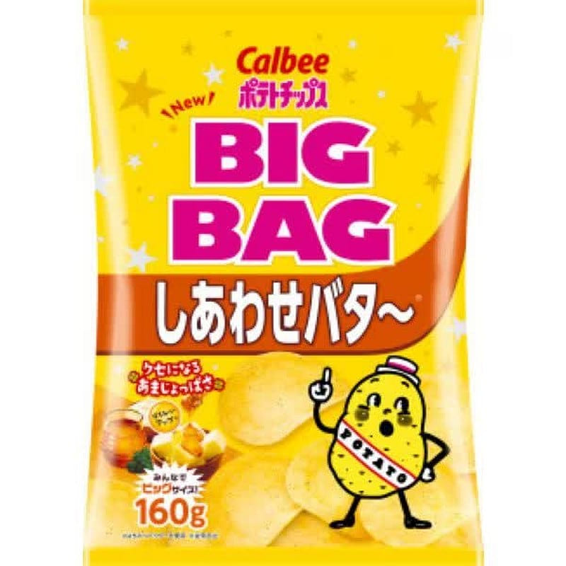 Calbee Big Bag Potato Chips Happy Butter 160g 1 each