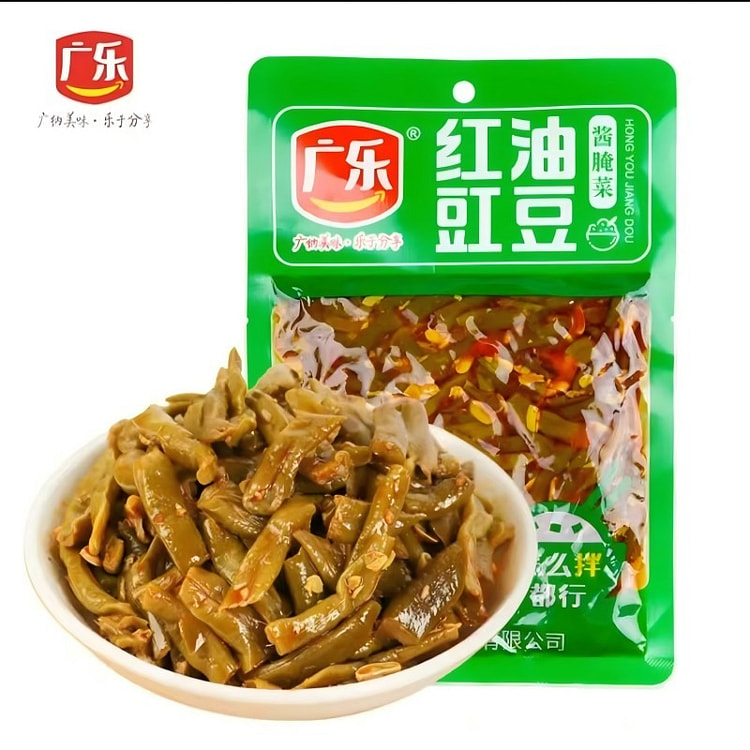 红油豇豆榨菜脆口豇豆酸豆角下饭菜咸菜