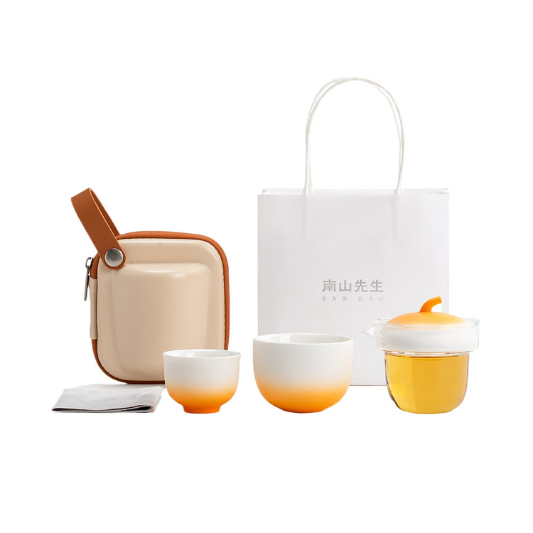 南山先生 万事顺栗一壶两杯便携茶具 秋柿黄375克 1 盒