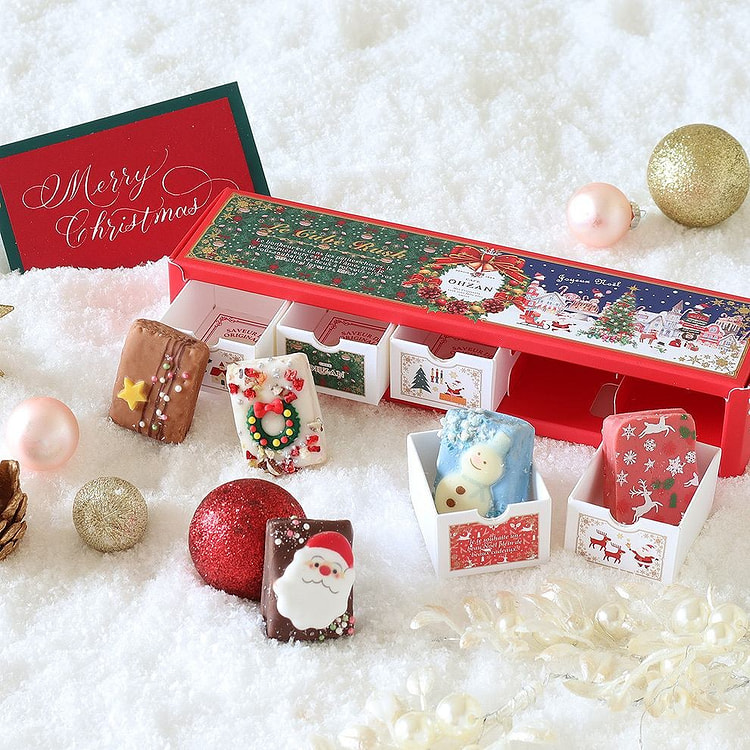 Japan CAFE OHZAN Christmas Chocolate Gift Box 5pieces