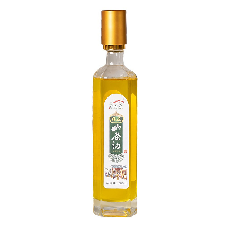 和庐坊野生有机纯正山茶油 500ML礼盒装 17 盎司