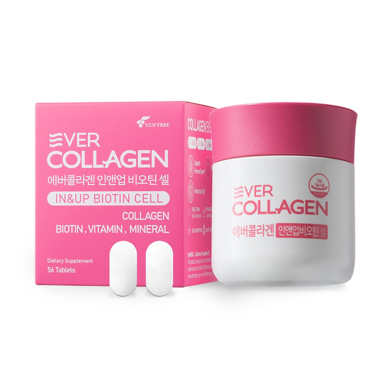 NEWTREE EverCollagen In&UP BiotinCell Low Molecular Collagen Peptides Table