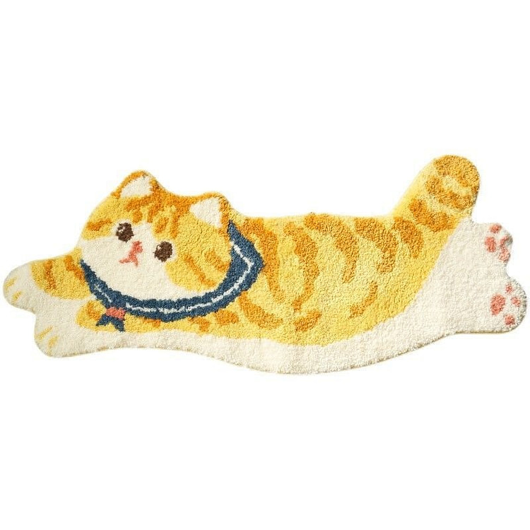 Bedroom Bed Side Rug - Orange Cat 60*90CM