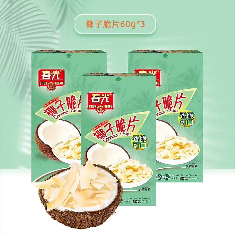 Chun Guang Coconut chips 60g*3 boxes 180 g