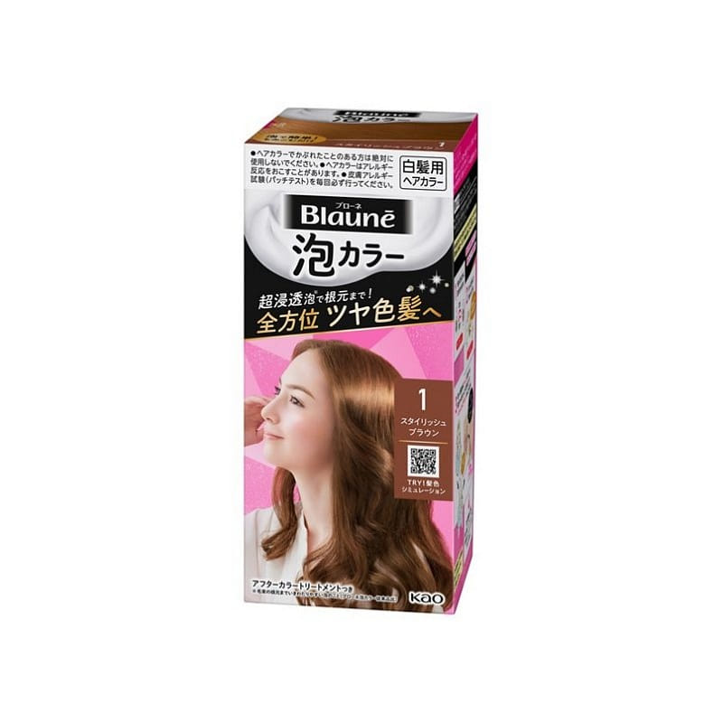 花王 ブローネ 泡カラー 1 スタイリッシュブラウン 108ml 新旧パッケージランダム 1 個