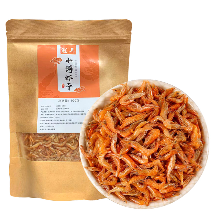 冠耳小河虾干淡水河虾干货野生河虾100g*1袋