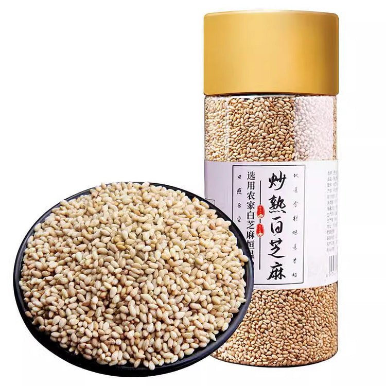 野三坡农家一级优质熟白芝麻免洗即食炒熟白芝麻200g