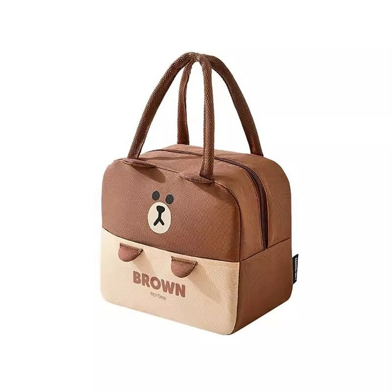 LINE FRIENDS Lunch Box Bag Shaped – BROWN 1pc 1 each