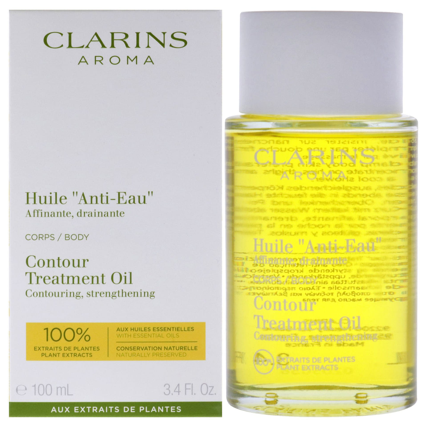 Contour Body Treatment Oil by Clarins for Unisex 3.4 oz