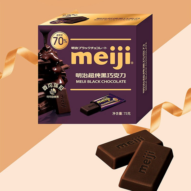 Meiji明治巧克力 超纯黑巧克力 1盒 75 克