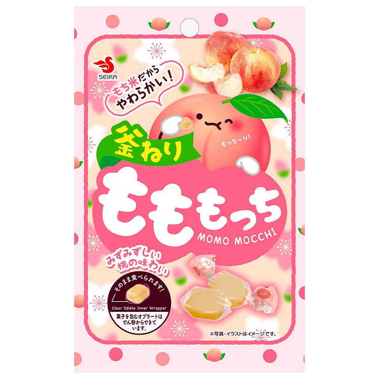 Peach Mochi Cake Momo Mocchi Soft Candy SEIKA 32g