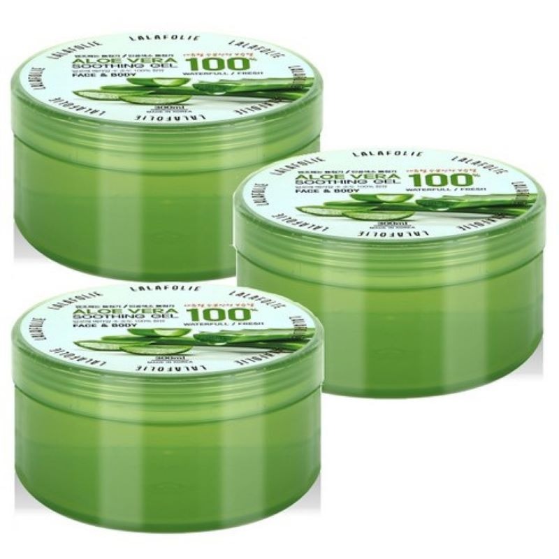 Lalapoli Aloe Vera 100% Soothing Gel, 100ml 3 each