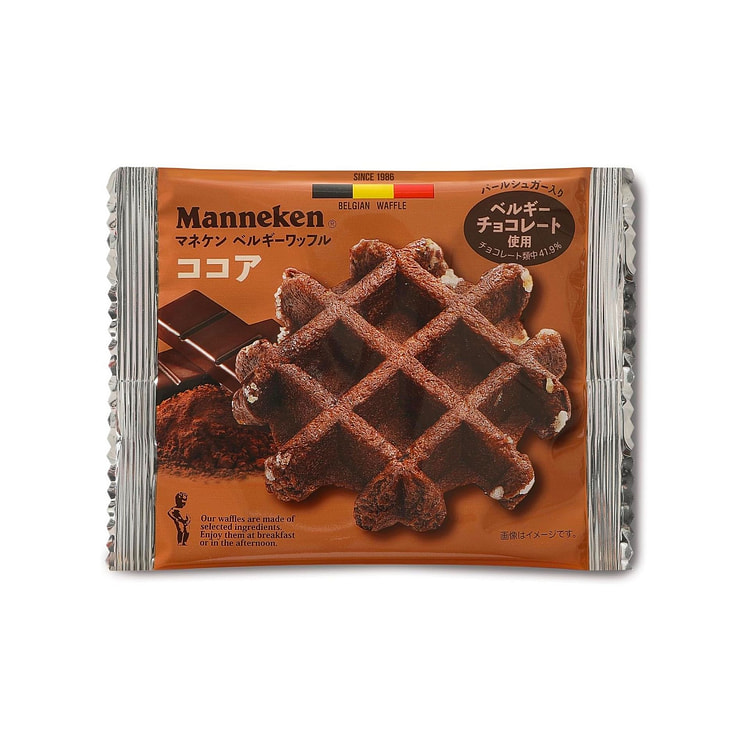 Japanese Waffle Cake Cocoa Chocolate MANNEKEN 53g 1 each