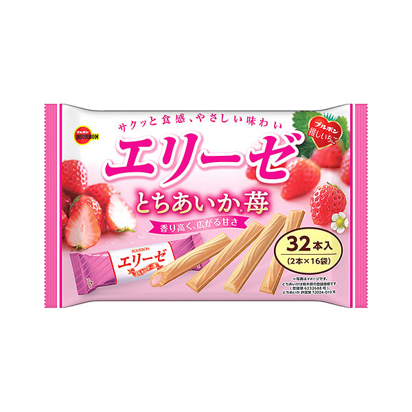 布尔本 夹心威化卷 草莓味 32枚 1 份