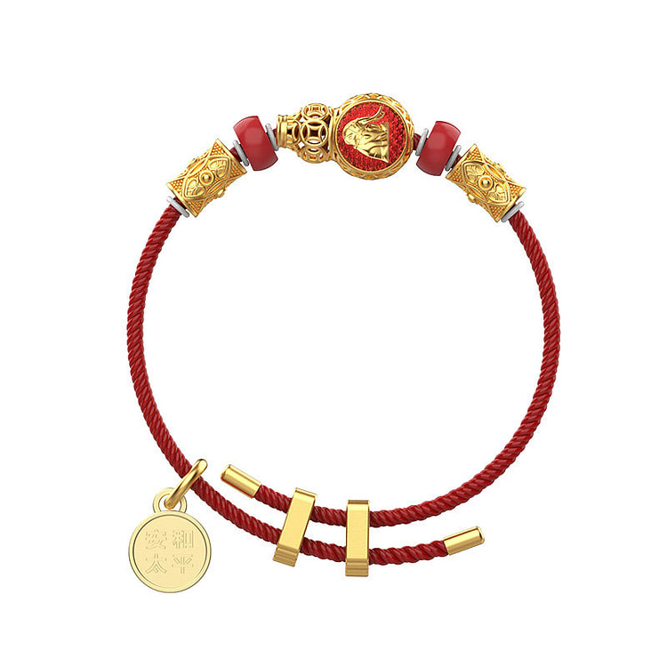 故宫博物院 吉兽来祈手绳礼物 铜象 16-24厘米 1 盒