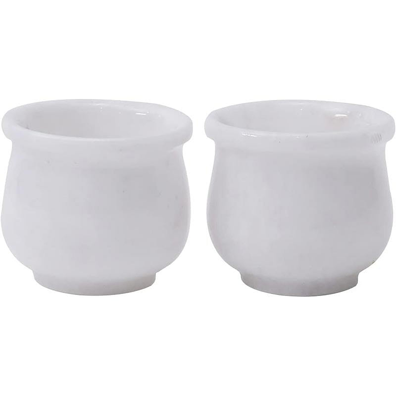 Radicaln Marble Shot Glasses Set of 2, White 1 each