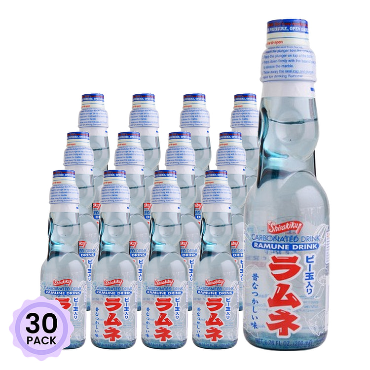 Nước Ngọt Có Ga Ramune, Vị Nguyên Bản 200 ml*30 pack