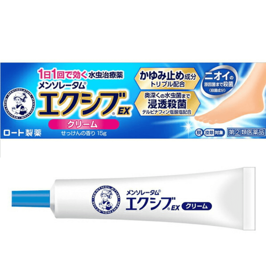 [Japan Direct Shipping] Rohto Antifungal Cream for beriberi Itch Relief Tinea Cruris Jock Itch Foot Odor 15g