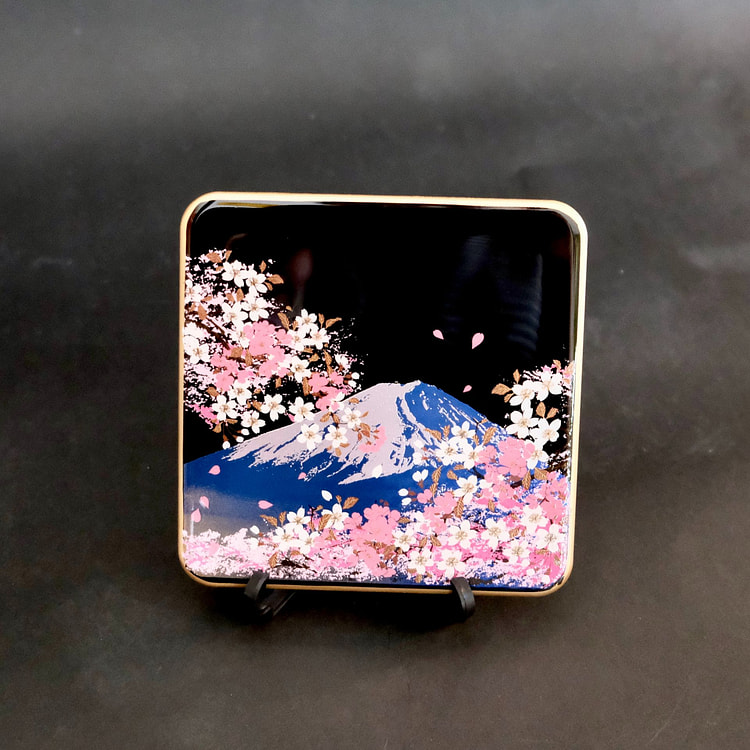 Japan Yamanaka Coaster w stand(Gift Box) Sakura