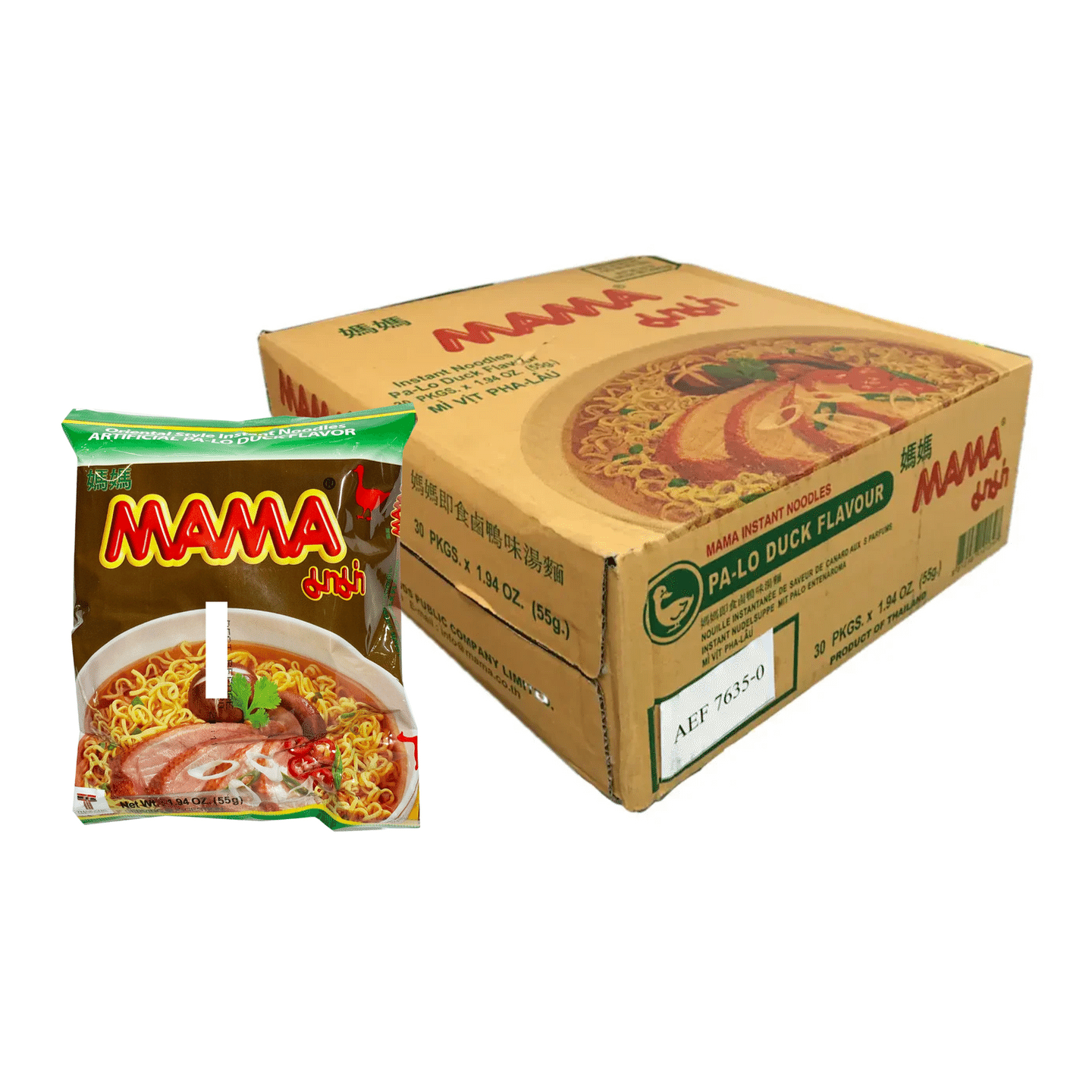 Mama Pa Lo 鸭肉味面 30包 1 盒