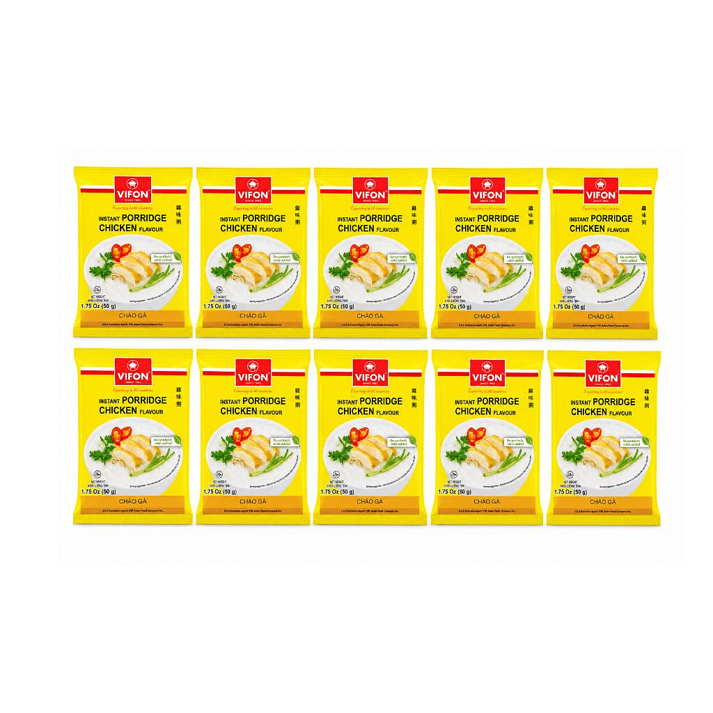 [10-PACK] VIFON Vietnamese Chicken Flavor Porridge 1.75 oz*10 pack